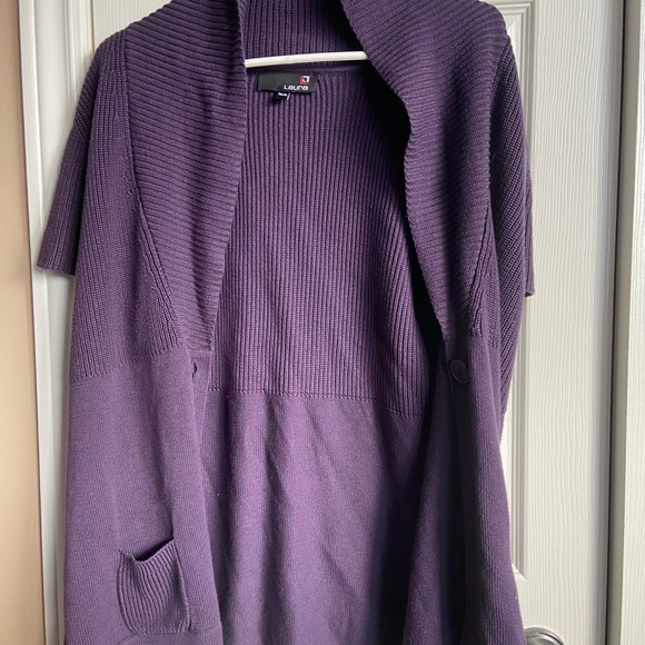 Dark Purple Short Sleeve Vest - Picture 2 of 8